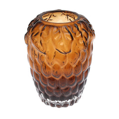 Strawberry Vase Light Brown – Textured Glass Decor Vase L
