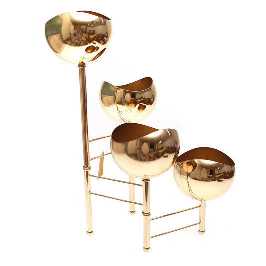 Table Top Metal Lotus – Golden Decorative Sculpture