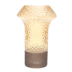 Amber Textured Glass Decorative Vase — “Tiger Color”&nbsp;