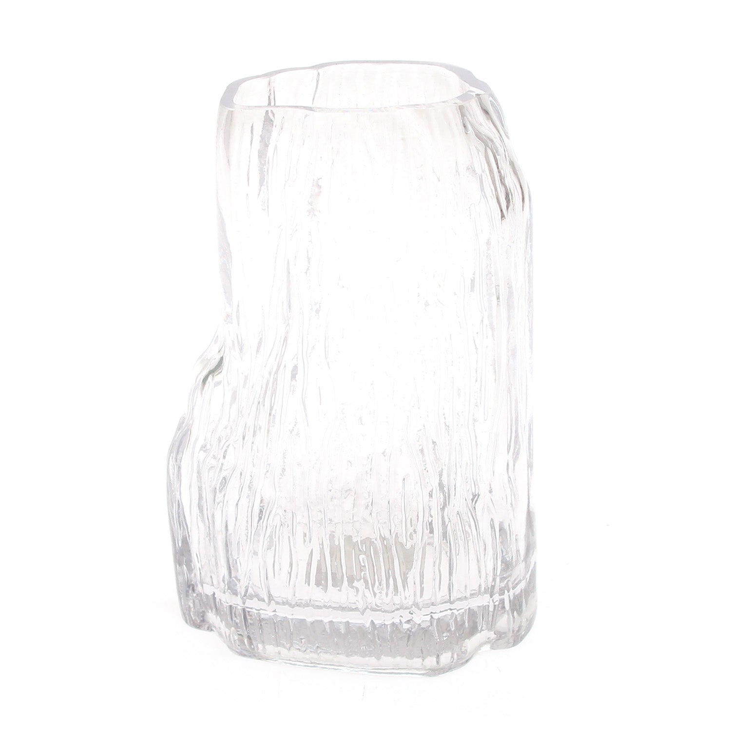 Tree Vase Transparent – Textured Glass Vase S - Habitt