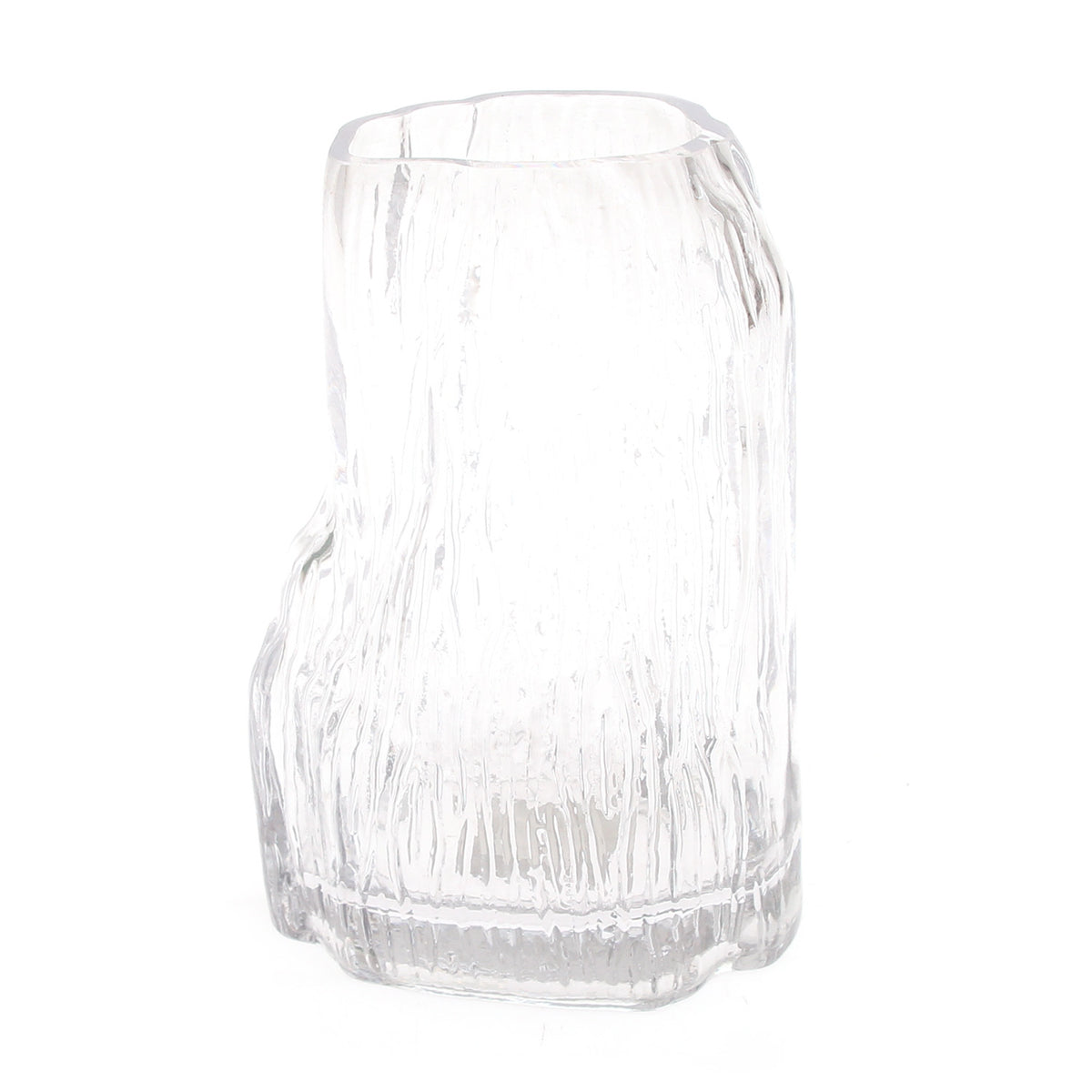 Tree Vase Transparent – Textured Glass Vase S - Habitt