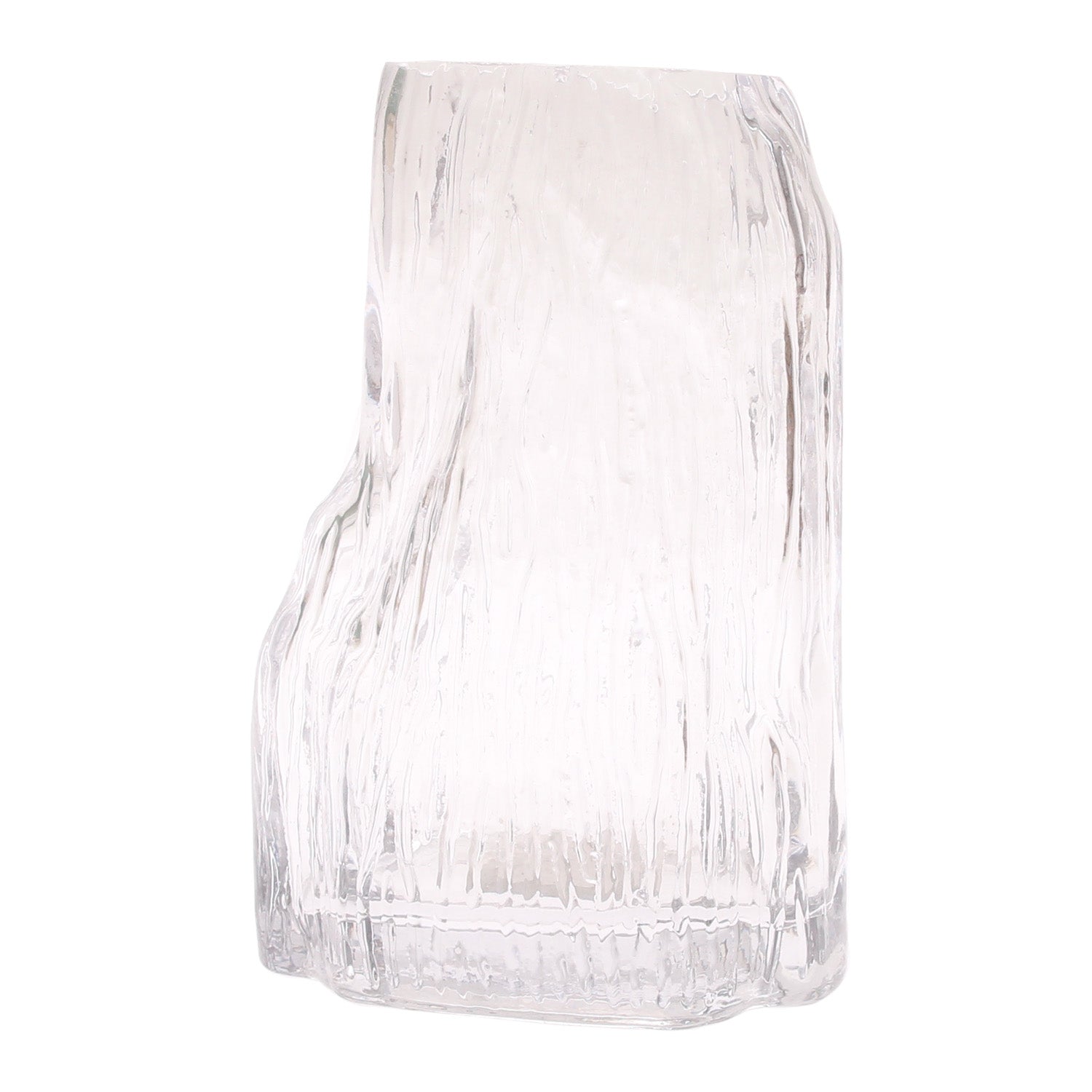Tree Vase Transparent – Textured Glass Vase S - Habitt