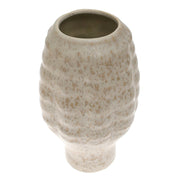 Beige Textured Ceramic Vase - Habitt