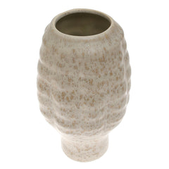 Beige Textured Ceramic Vase