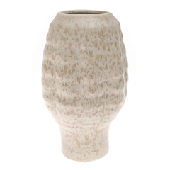 Beige Textured Ceramic Vase