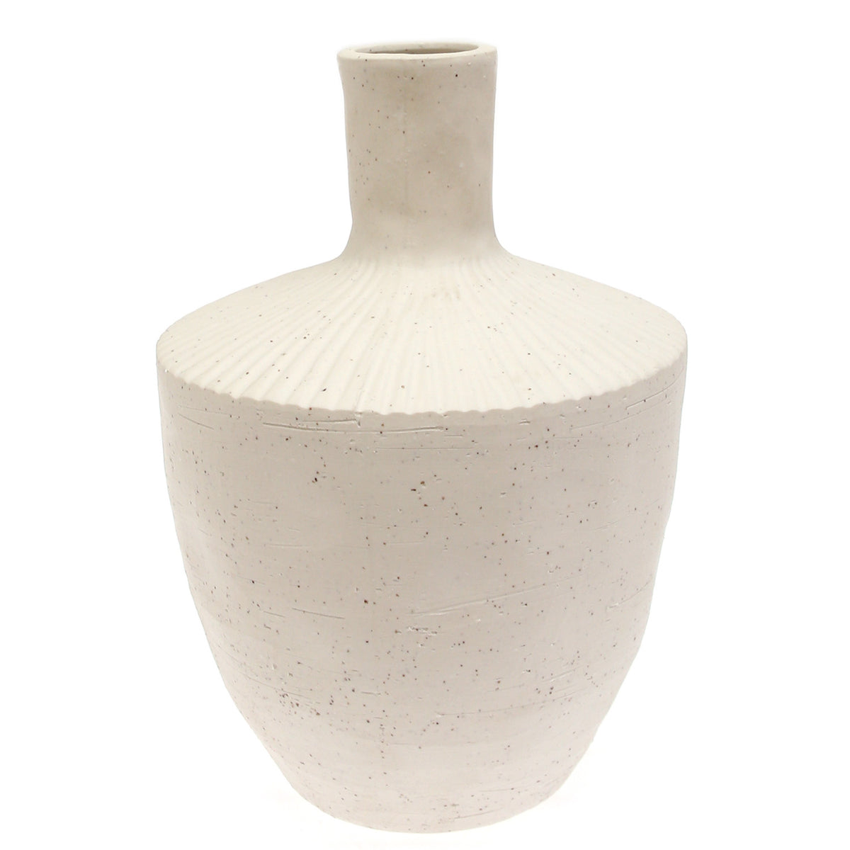 White Natural Ceramic Vase