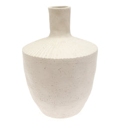 White Natural Ceramic Vase