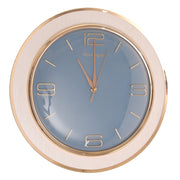 Modern Blue & White Wall Clock with Gold Accents - Habitt