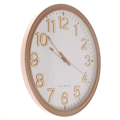 Rose Gold Wall Clock with Large Easy-Read Digits