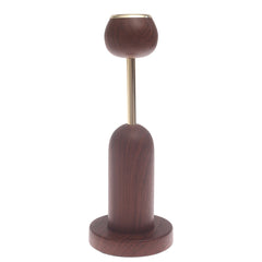 Large Brown Candle Stand with Gold Accent – 14 Inch Decorative Candle Holder