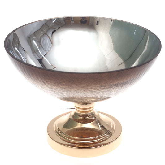 Console Piece Copper Decorative Bowl – 12 x 12 x 9 Inch Metal Accent
