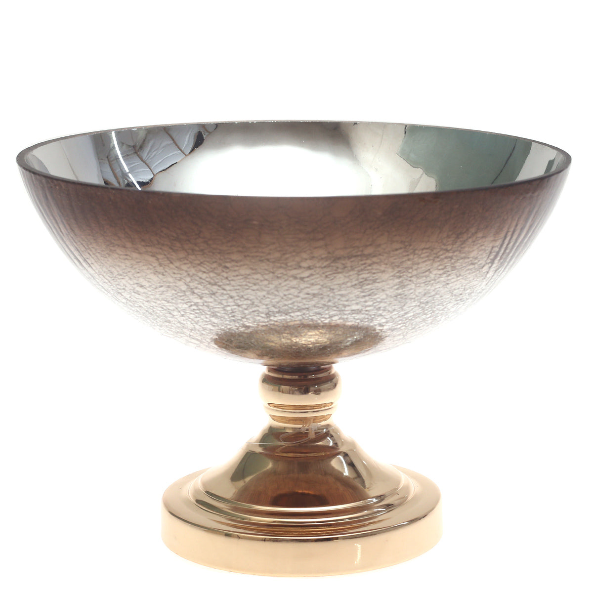 Console Piece Copper Decorative Bowl – 12 x 12 x 9 Inch Metal Accent