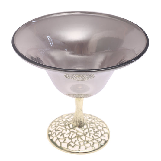 Console Piece Large Black & Silver Decorative Bowl – 10 x 9.5 Inch Metal Accent