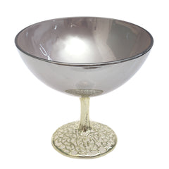 Large Gold Console Decorative Bowl with Sculpted Base – 10 x 9.5 Inch Luxury Accent Piece
