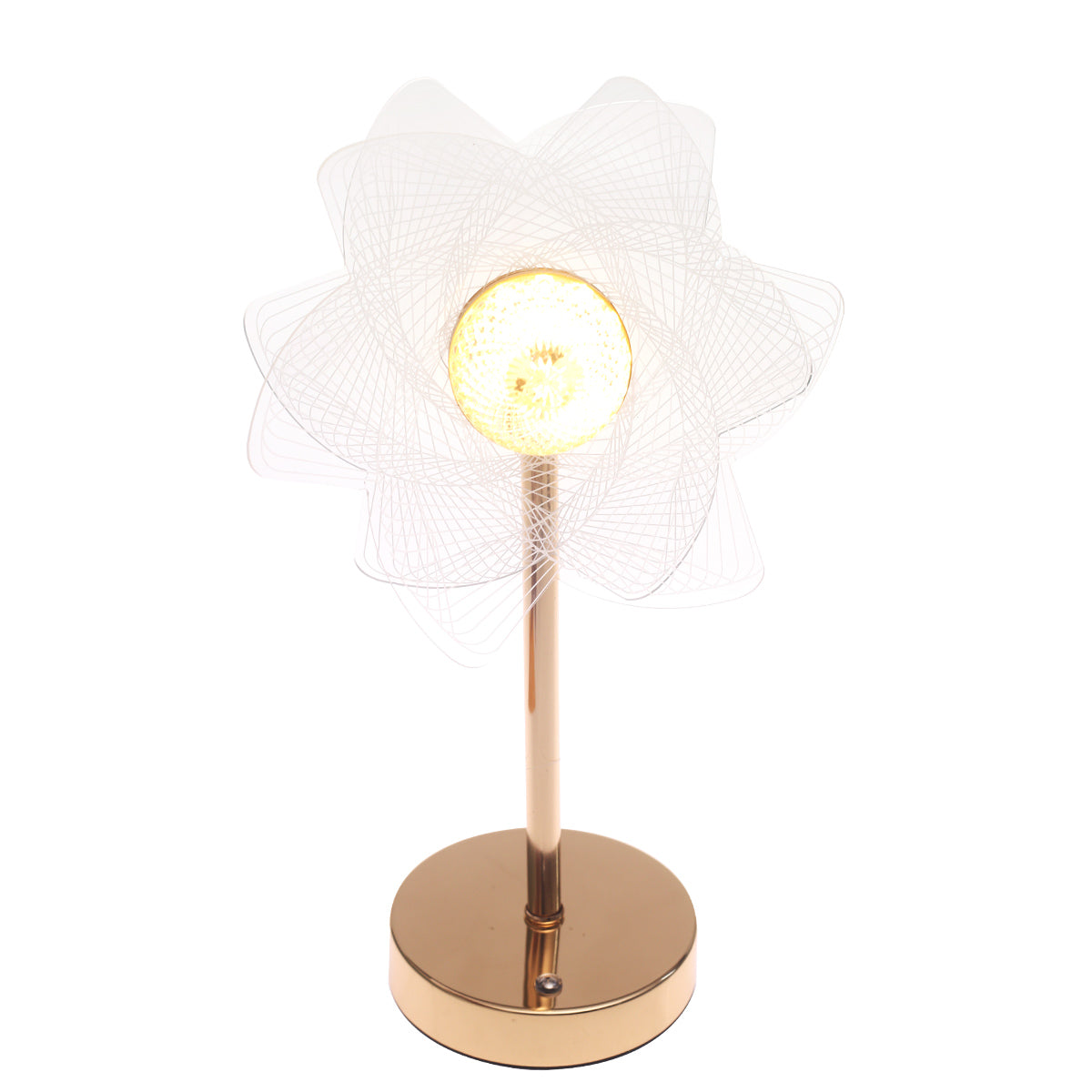 Console Piece Small Gold Decorative Accent Lamp – Modern Luxury Table Décor, 14 Inch Height