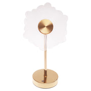 Console Piece Small Gold Decorative Accent Lamp – Floral Modern Table Décor, 14 Inch Height - Habitt
