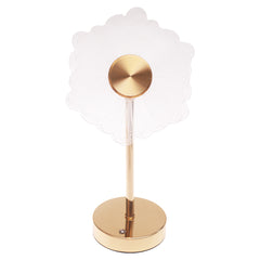 Console Piece Small Gold Decorative Accent Lamp – Floral Modern Table Décor, 14 Inch Height