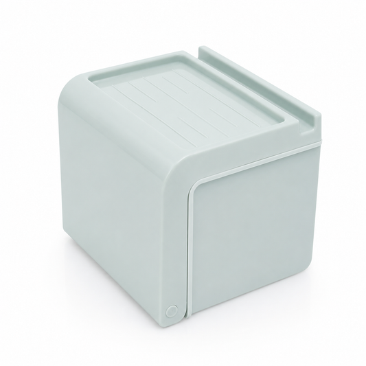 Geometric Design Tissue Box – Heavy Wood