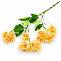 Mum Flower Stick – Yellow & Orange