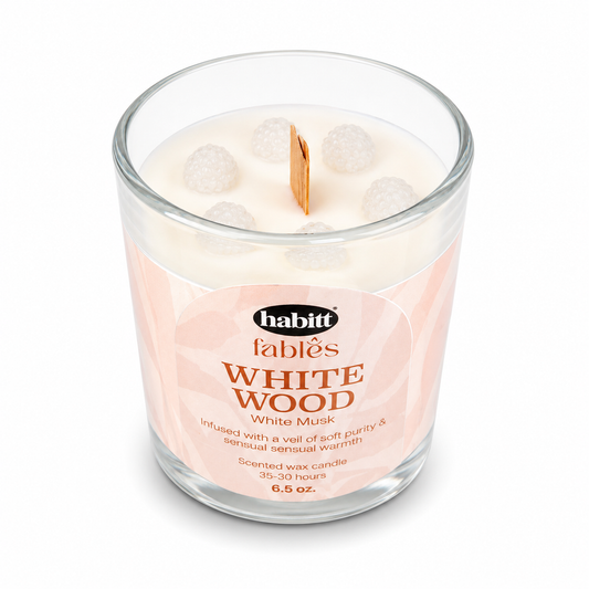 White Musk Scented Jar Candle 6.5oz | Elegant Home Fragrance Candle