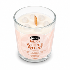 White Musk Scented Jar Candle 6.5oz | Elegant Home Fragrance Candle