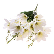 Artificial White Magnolia Flower Bunch – Elegant Realistic Floral Stem for Home & Wedding Décor - Habitt