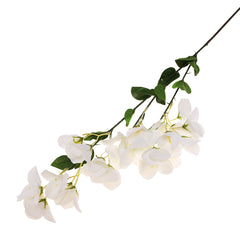 Artificial White Blossom Flower Stem – Elegant Long Stem Floral for Home &amp; Event Décor - Habitt