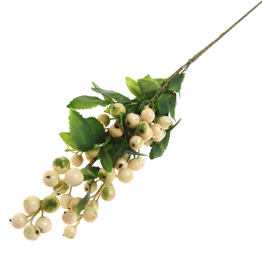 Artificial Berry Lemon Branch Stem – Decorative Faux Berry Spray for Home & Floral Arrangements - Habitt
