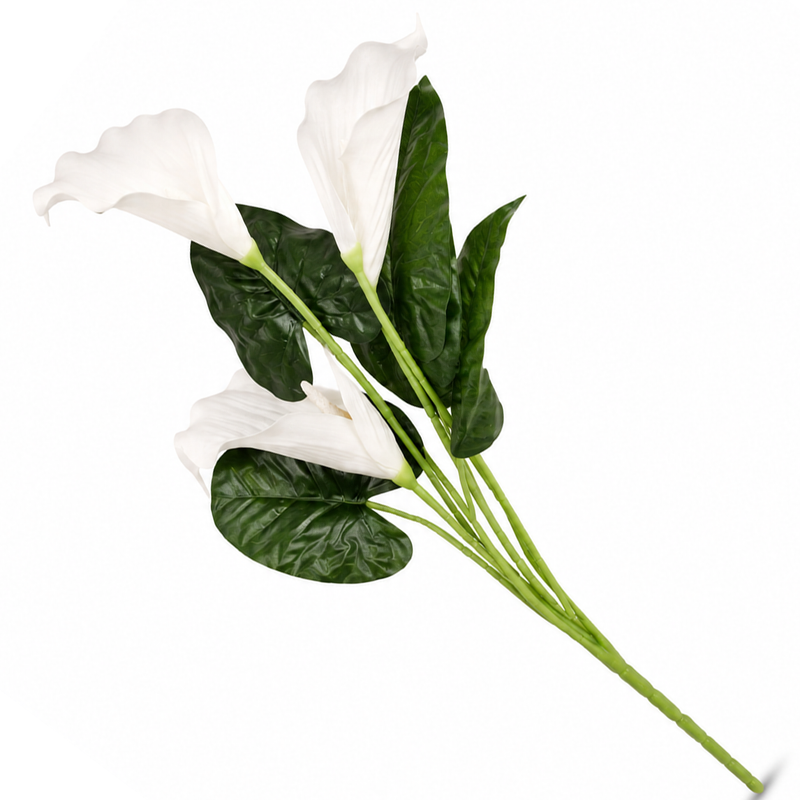 Magnolia White Flower – Decorative Artificial White Magnolia Flower Branch for Home Décor