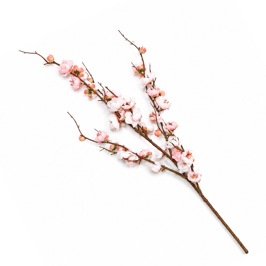 Cherry Blossom White & Pink Flower Stem