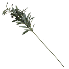 Artificial Olive Green Filler Stem – Faux Greenery Branch with Leaves & Olives for Floral Arrangements - Habitt