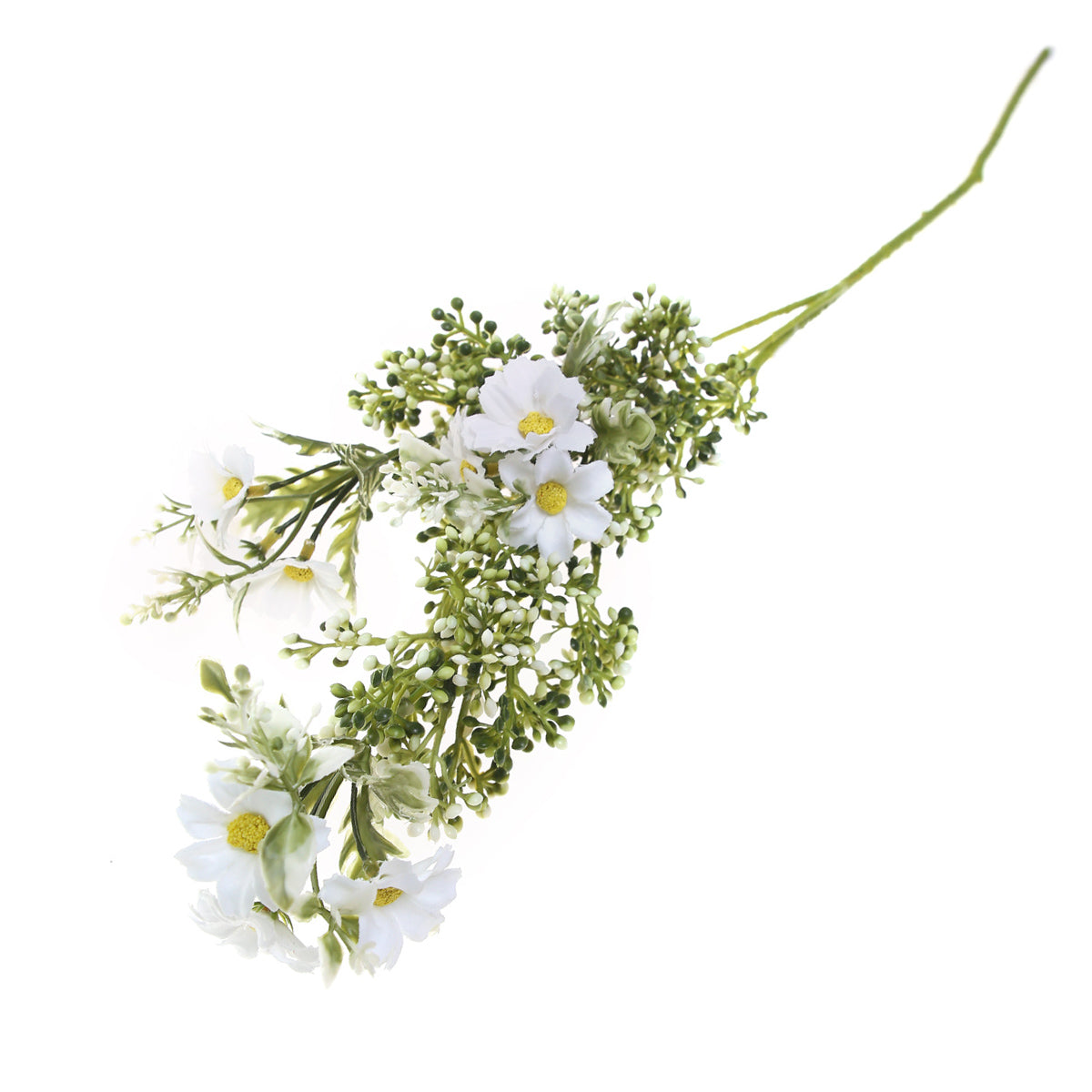 Artificial White Gypsophila (Baby's Breath) Flower Stem – Delicate Faux Floral Spray for Arrangements & Décor - Habitt