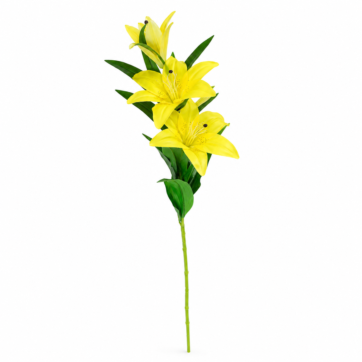 Artificial Lily Flower Yellow Standard – Decorative Floral Stem for Vase & Home Décor