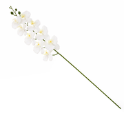 Artificial White Orchid Flower Stem – Elegant Faux Orchid for Floral Arrangements & Décor - Habitt