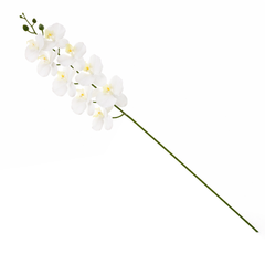 Artificial White Orchid Flower Stem – Elegant Faux Orchid for Floral Arrangements & Décor - Habitt