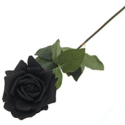 Artificial Black Rose Flower Stem – Elegant Faux Black Rose for Floral Arrangements &; Décor - Habitt