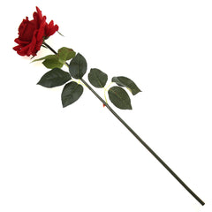 Artificial Red Rose Flower Stem – Classic Faux Rose for Floral Arrangements & Décor - Habitt