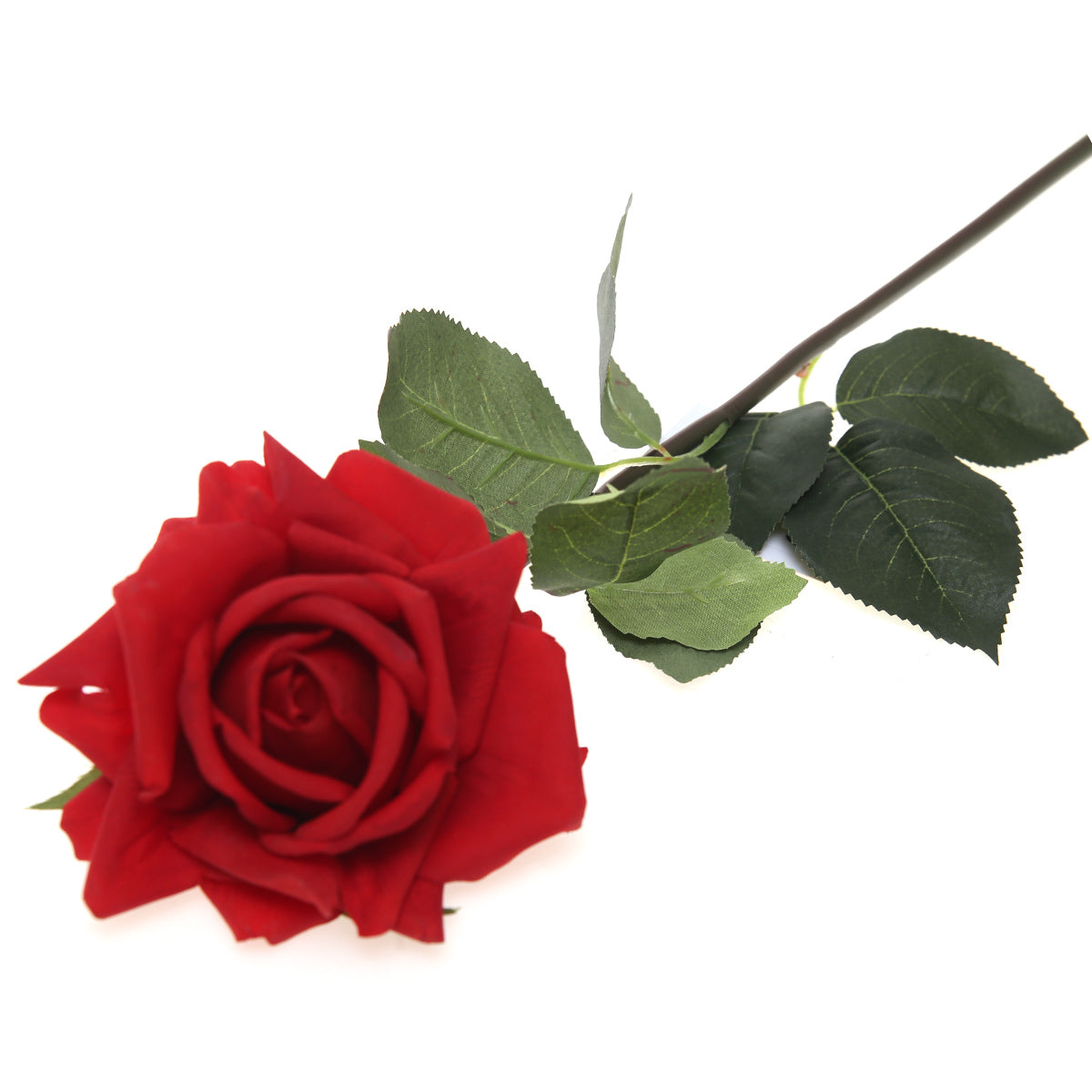 Artificial Red Rose Flower Stem – Classic Faux Rose for Floral Arrangements & Décor - Habitt
