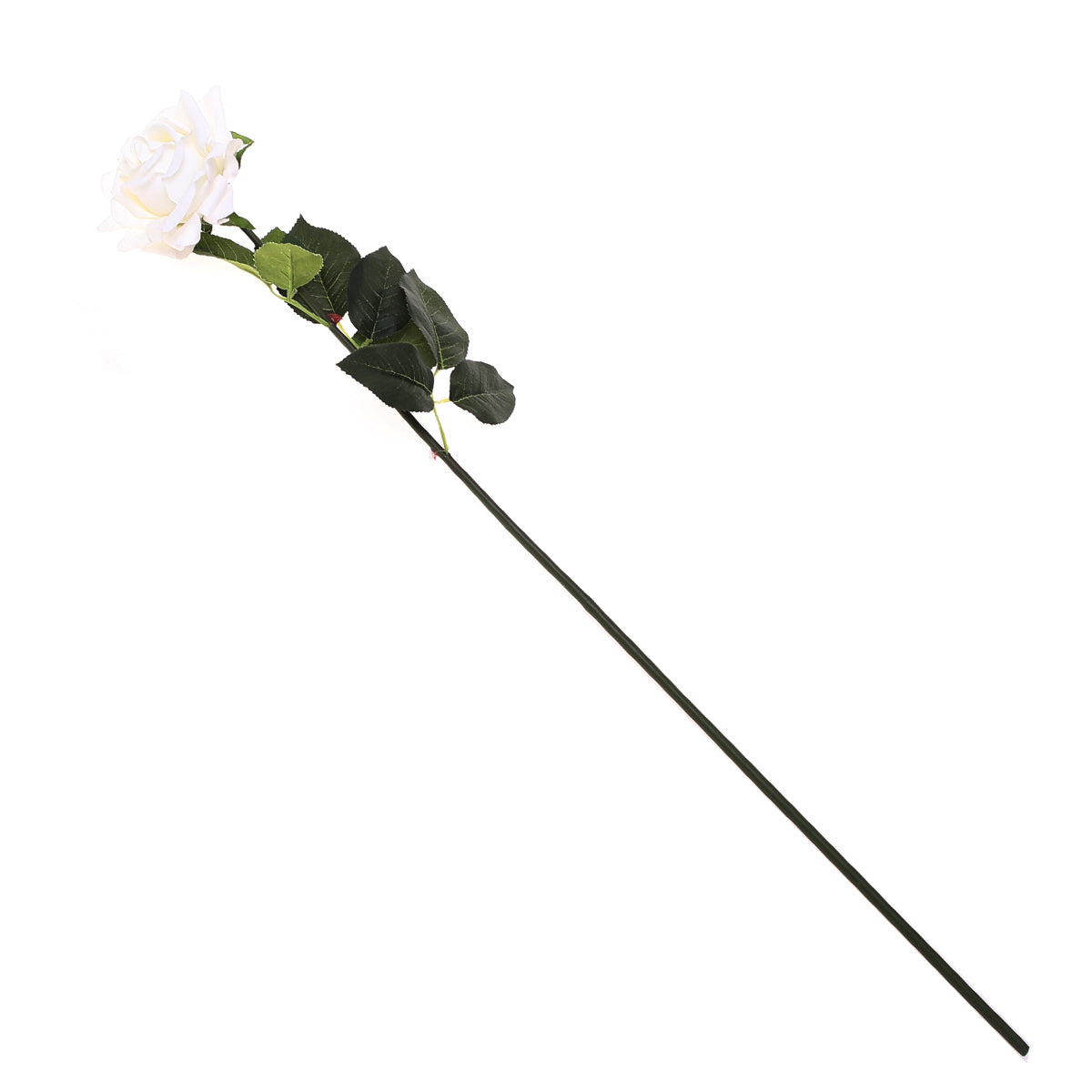 Artificial White Rose Flower Stem – Elegant Faux Rose for Floral Arrangements  Décor - Habitt