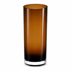 Colored Glass Vase – Cylinder Brown Medium