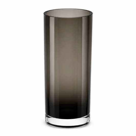 Colored Glass Vase – Cylinder Grey Medium