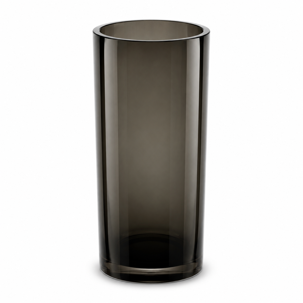 Colored Glass Vase – Cylinder Grey Small