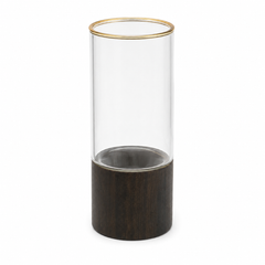 Gold Line Glass Vase – Transparent | Medium Slender Decorative Vase - Habitt
