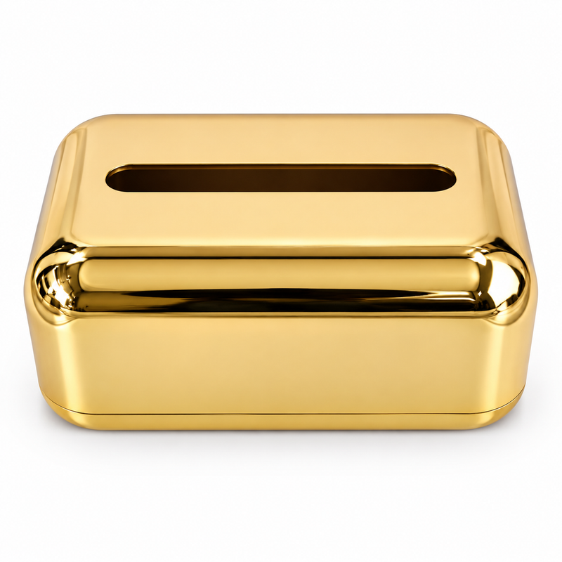 Luxury Golden Tissue Box – Premium Decorative Tissue Holder