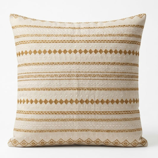 Cushion Linear Sand 18x18 Inch – Tribal Whites