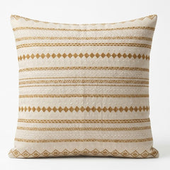 Cushion Linear Sand 18x18 Inch – Tribal Whites