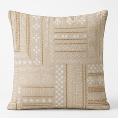 Cushion Warm Sand Patch 20x20 Inch – Tribal Whites