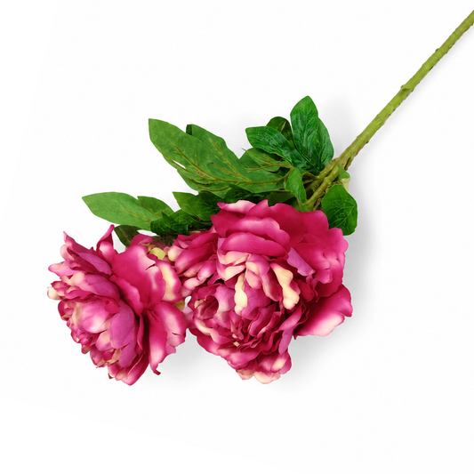 Peony Purple Stick – Decorative Artificial Purple Peony Flower Stem for Home Décor