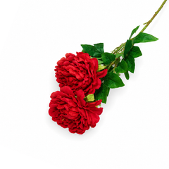 Peony Red Stick – Decorative Artificial Red Peony Flower Stem for Home Décor