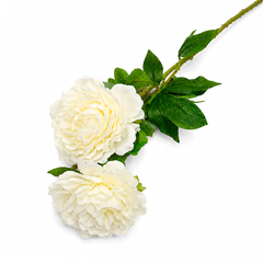Peony White Stick – Decorative Artificial White Peony Flower Stem for Home Décor